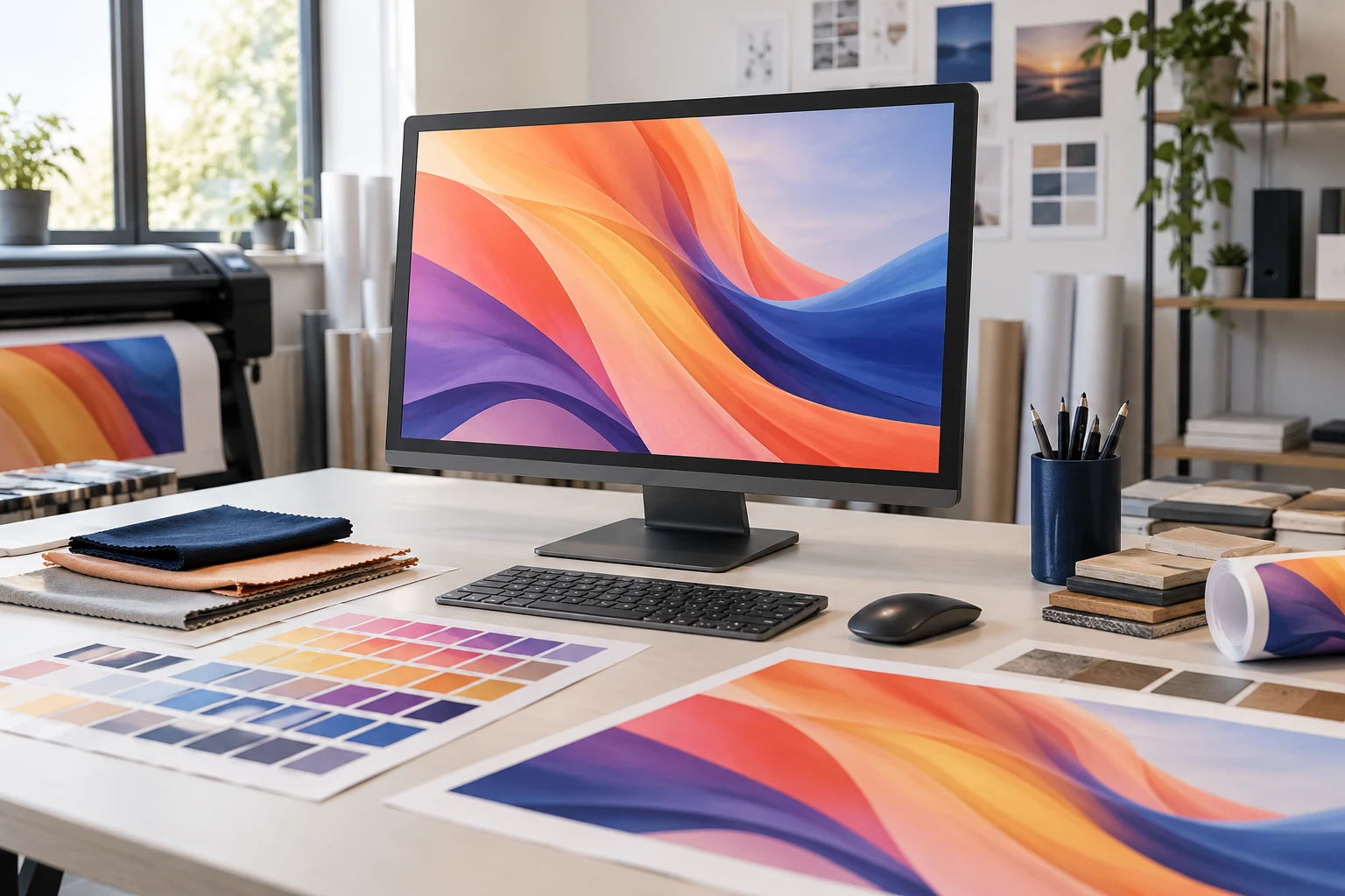 Design workstation illustration